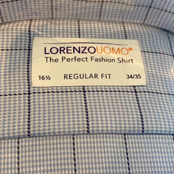 NWT Lorenzo Uomo Button Down - Regular Fit - No Wrinkle - 16.5 34/35 - Picture 3 of 4